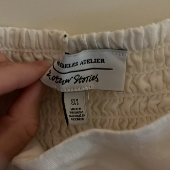 & Other Stories White Linen Sleeveless Dress - Picture 3 of 4